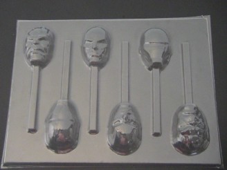 536sp Avenging Heroes Chocolate or Hard Candy Lollipop Mold